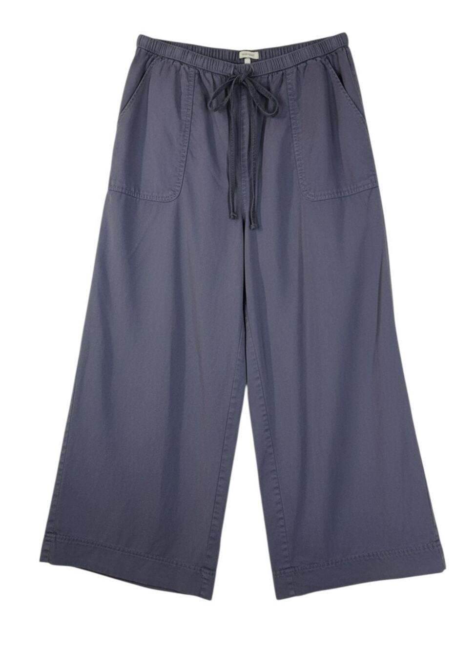 Women's JOIE Navy Blue 100% Lyocell Wide-Leg Drawstring Pants Size XL 30" Inseam
